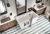 Delta T4746-KS-PR-FL Trillian Delta Trillian Single Handle Floor Mount Tub Filler Trim, Lumicoat Black Stainless