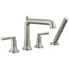 Delta T4736-SS SAYLOR Delta SAYLOR Roman Tub Trim with Hand Shower, Stainless
