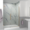 Transolid EHTB59297610C-T-CB Elizabeth 59-in W x 76-in H Hinged Shower Door in Champagne Bronze with Clear Glass