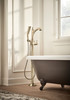 Delta H566CZ Dorval Handle 1L Volume FM Tub Filler 14S, Champagne Bronze