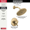 Delta T17T259-CZH2O Trinsic TempAssure 17T Series H2Okinetic Shower Trim, Champagne Bronze