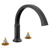 Delta T2788-BLLHP Tetra Delta Tetra Roman Tub Trim, Matte Black