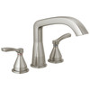Delta T2776-SS Stryke Delta Stryke Three Hole Roman Tub Trim, Stainless