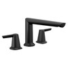 Delta T2771-BL Galeon Delta Galeon 3-Hole Roman Tub Trim, Matte Black
