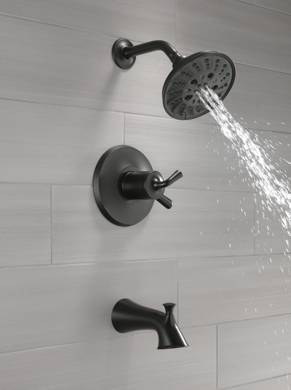 Delta T17433-BL Kayra Monitor 17 Series Tub and Shower Trim, Matte Black