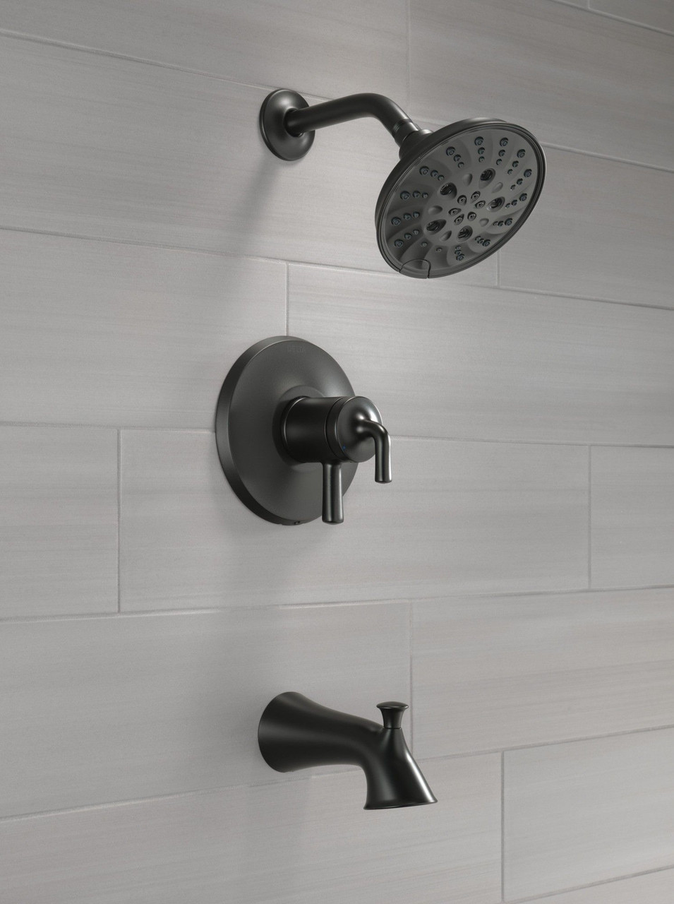 Delta T17433-BL Kayra Monitor 17 Series Tub and Shower Trim, Matte Black