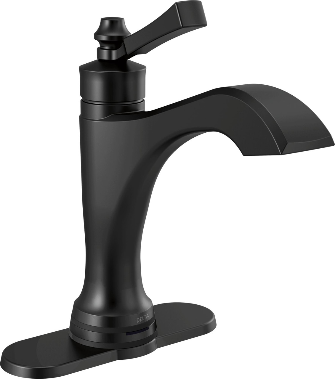 Delta 556T-BL-DST Dorval Single Handle Touch20 Bathroom Faucet, Matte Black