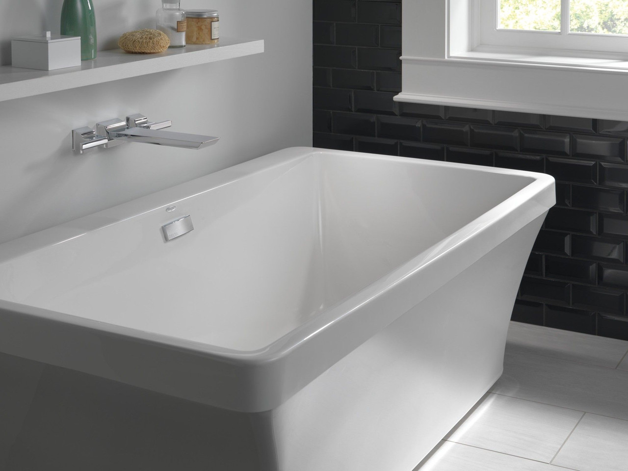 Delta T5799-PR-WL Pivotal Delta Pivotal Wall Mount Tub Filler Trim, Lumicoat Chrome