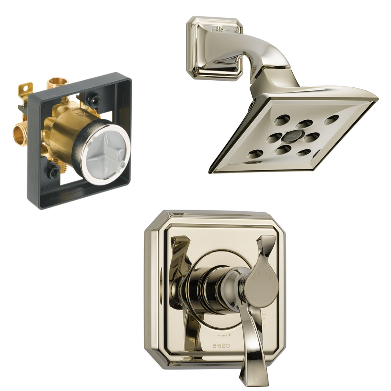 Brizo KS60230-R-PN Shower Trim Kit in Polished Nickel