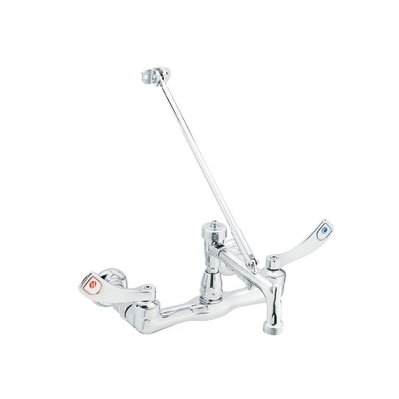 Double Handle Wall Mounted Service Sink Faucet in Chrome