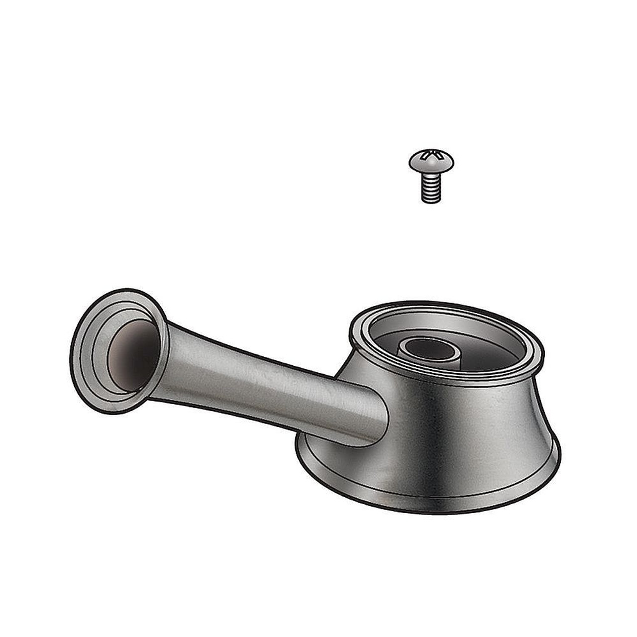 Single Metal Lever Handle Kit with Set Screw and Button in Brilliance Stainless