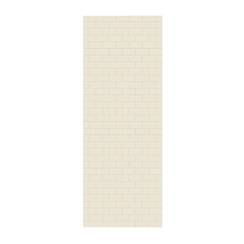 36-in W x 96-in H Solid Surface Shower Wall Panel in Bone