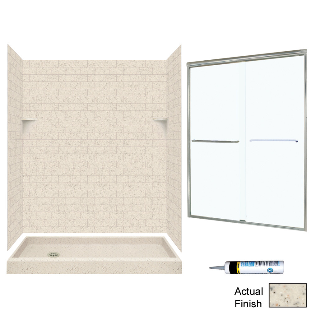 Swan STP326L050-M58570NC 72.5-in x 60-in x 32-in 5-Piece Alcove Shower Kit in Tahiti Desert