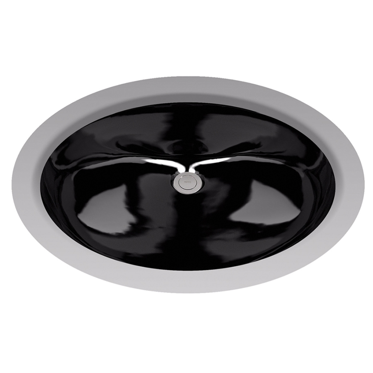 Toto LT597#51 19-in Undermount Bathroom Sink with Overflow in Ebony