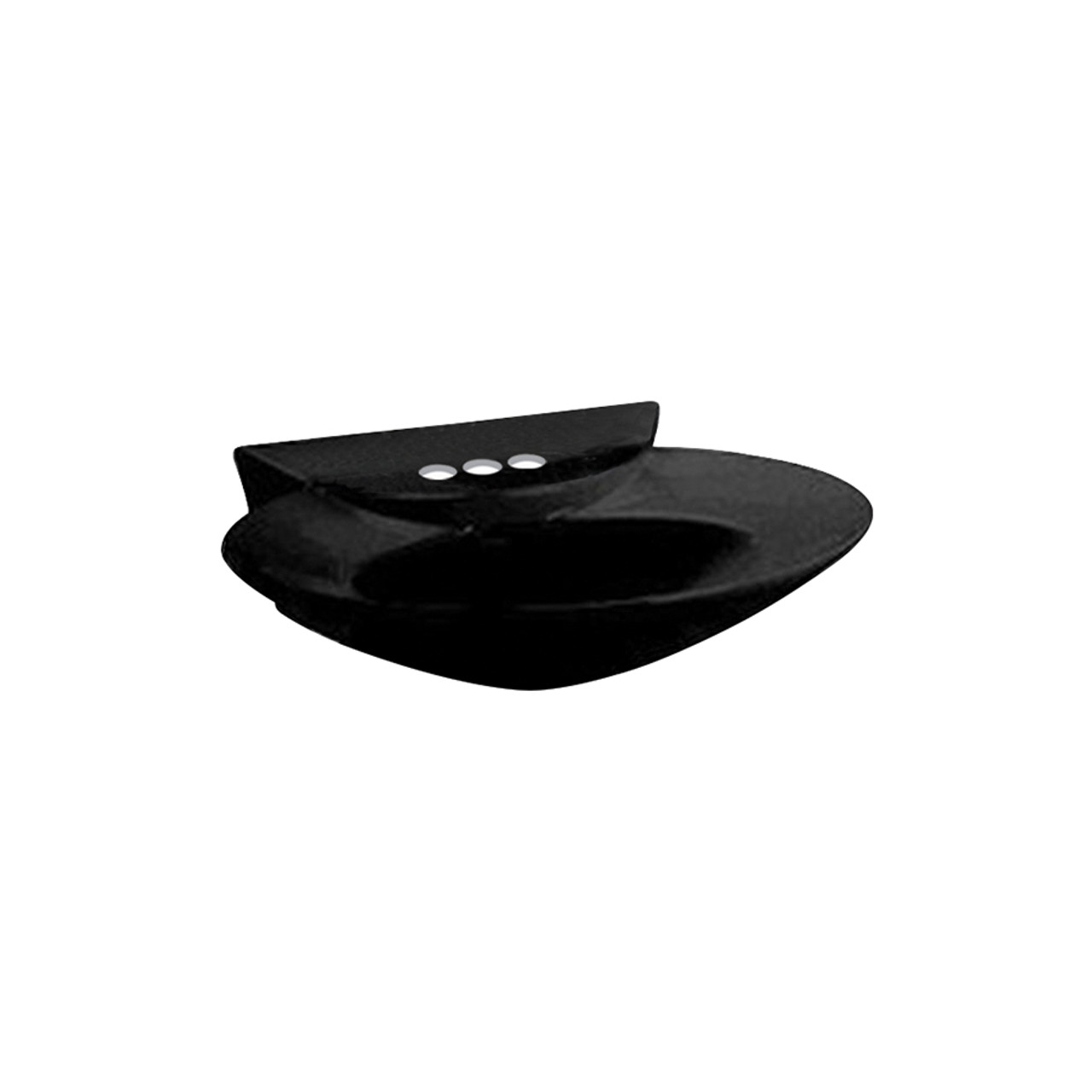 Toto LT908.4#51 25-5/8-in Pedestal Bathroom Sink with 3 Faucet Holes Drilled and Overflow, Less Pedestal in Ebony