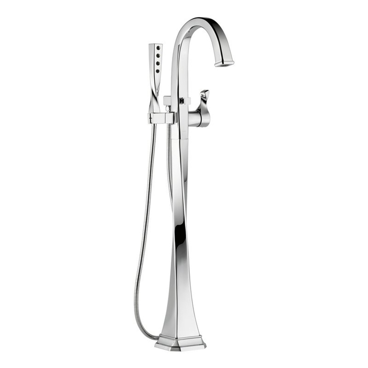 Single Handle Freestanding Tub Filler Trim in Polished Chrome