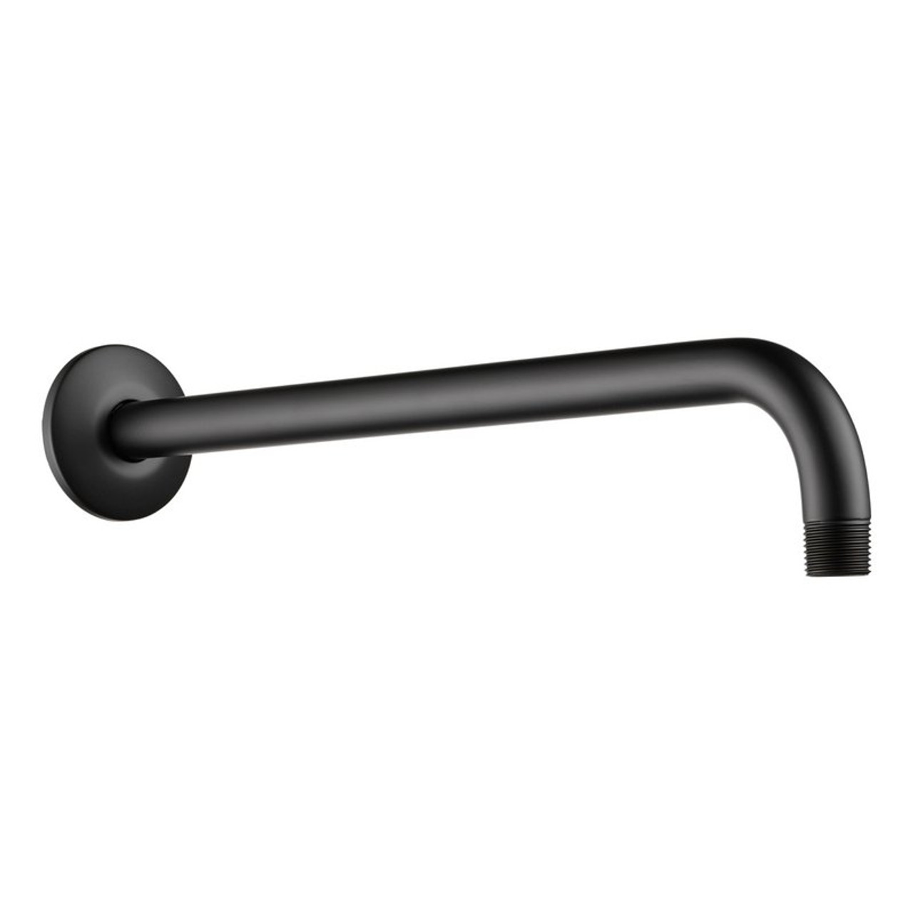 Euro 15in Shower Arm and Flange in Matte Black
