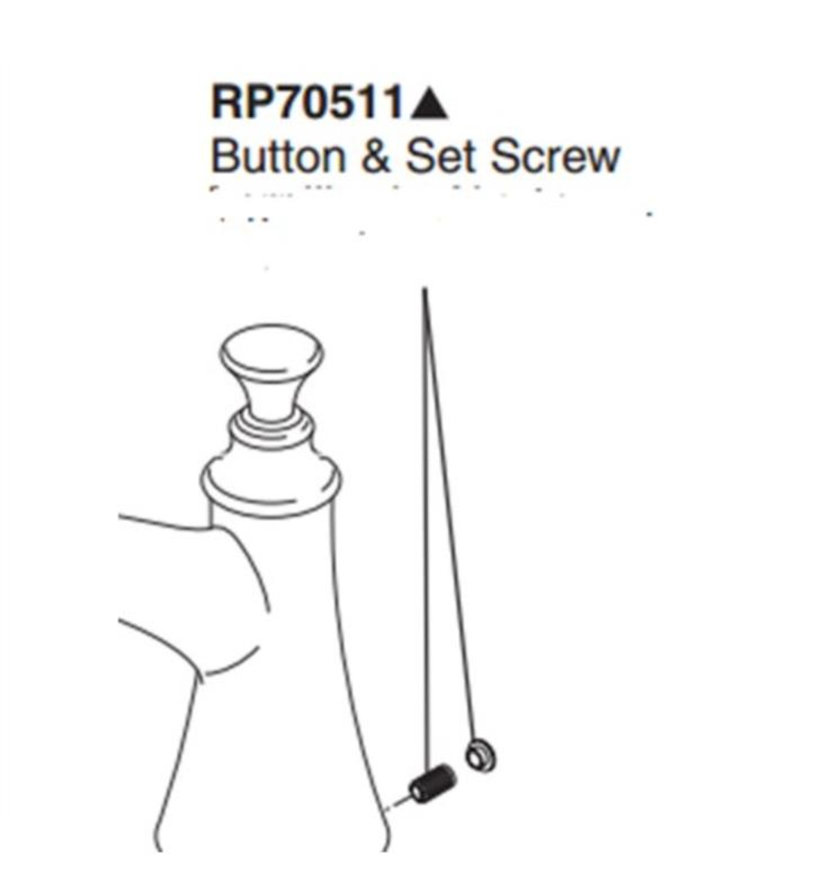 Set Screw and Button Cover in Polished Chrome