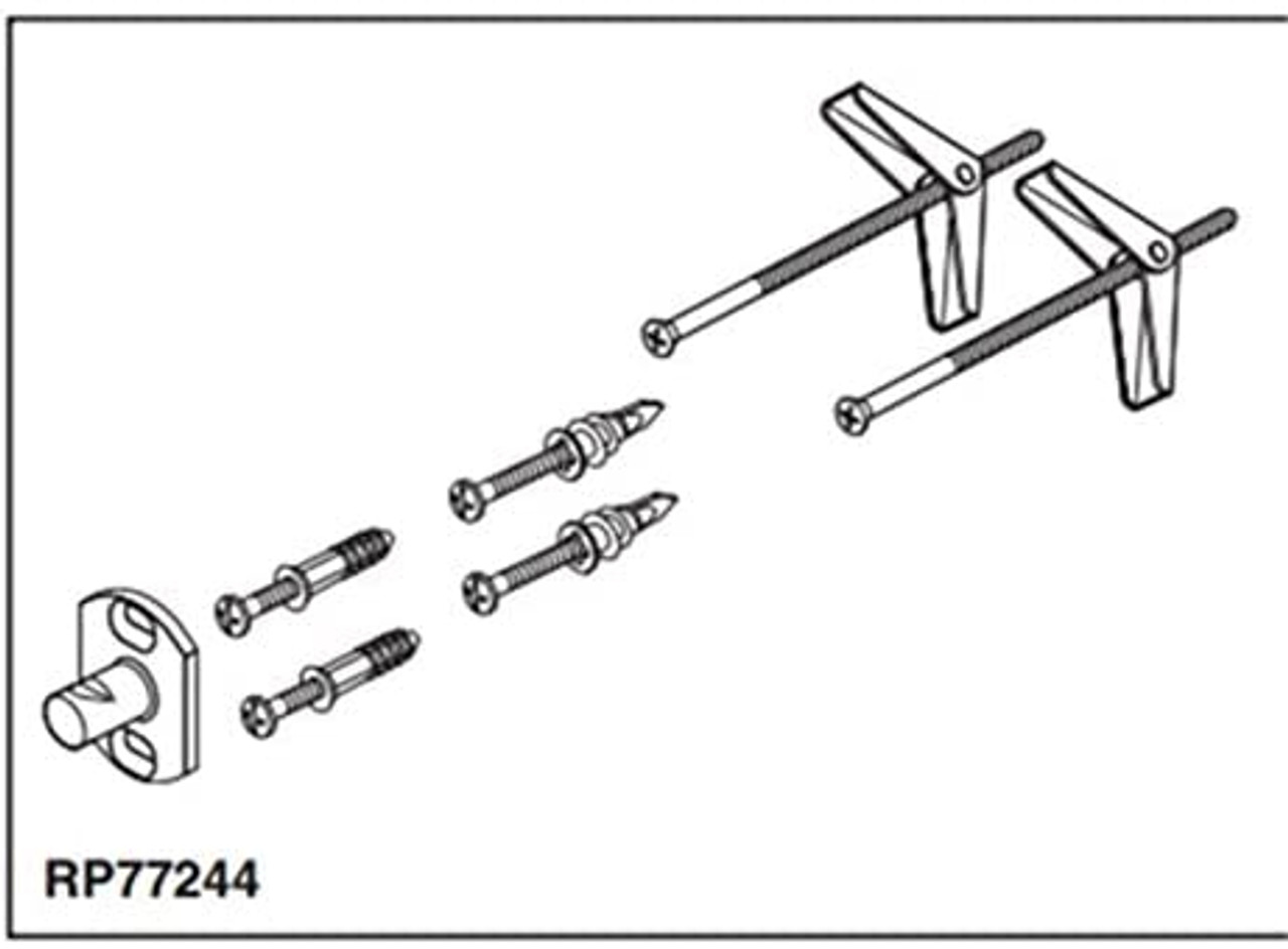 Replacement Mounting Hardware in Polished Chrome