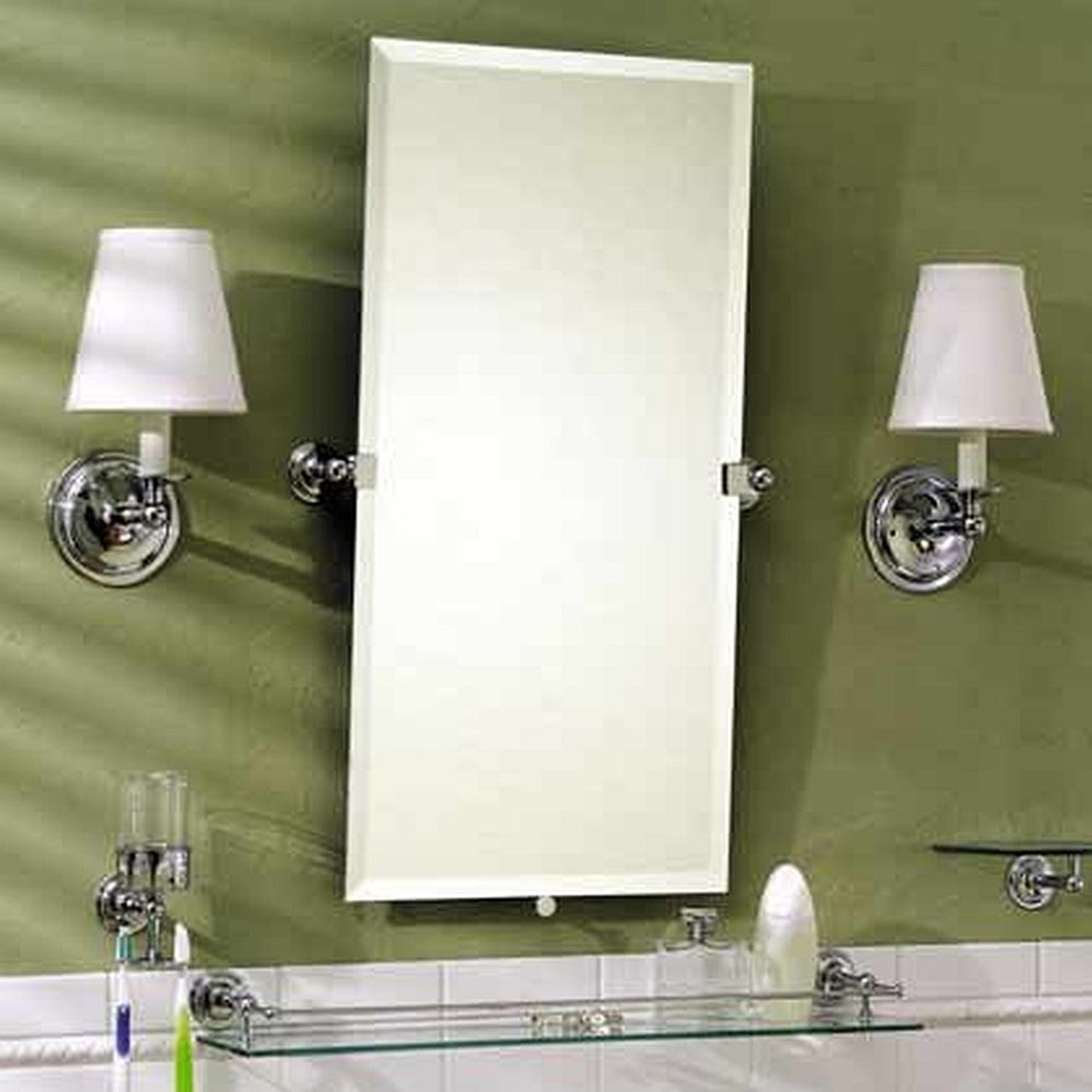 Polished Chrome Large Mirror in Polished Chrome