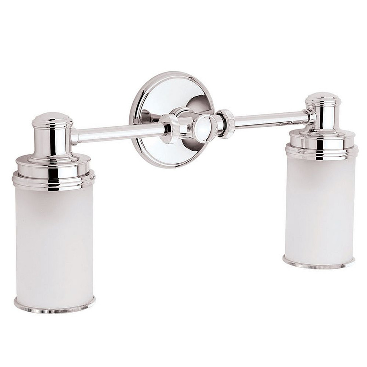Two Light Bathroom Fixture in Polished Nickel