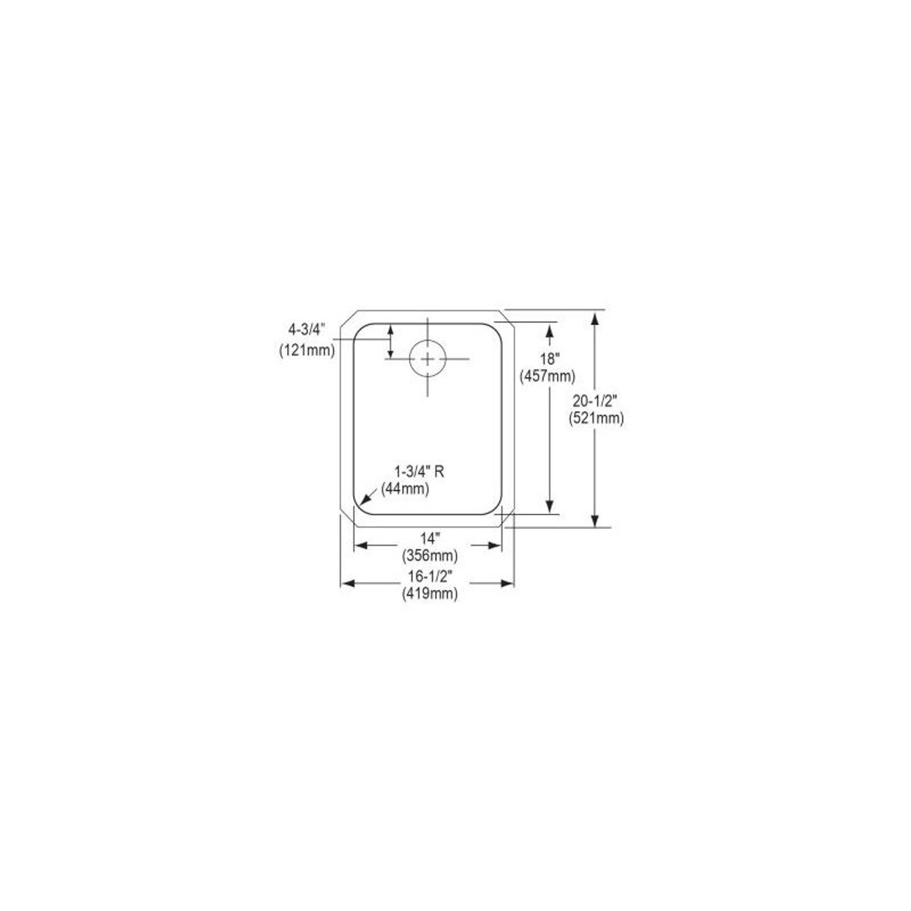Elkay ELUH1418PD Stainless Steel Single Bowl Undermount Sink Kit with Perfect Drain in Lustrous Highlighted Satin