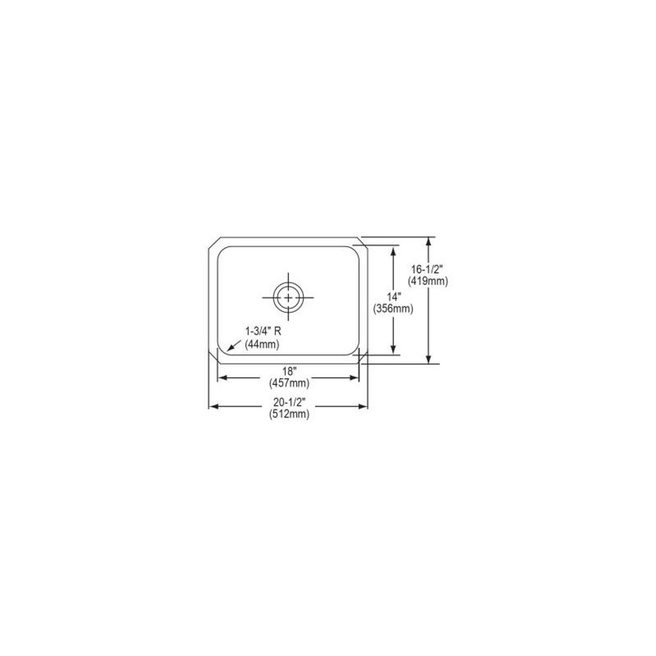 Elkay ELUH1814 Stainless Steel Single Bowl Undermount Sink in Lustrous Highlighted Satin
