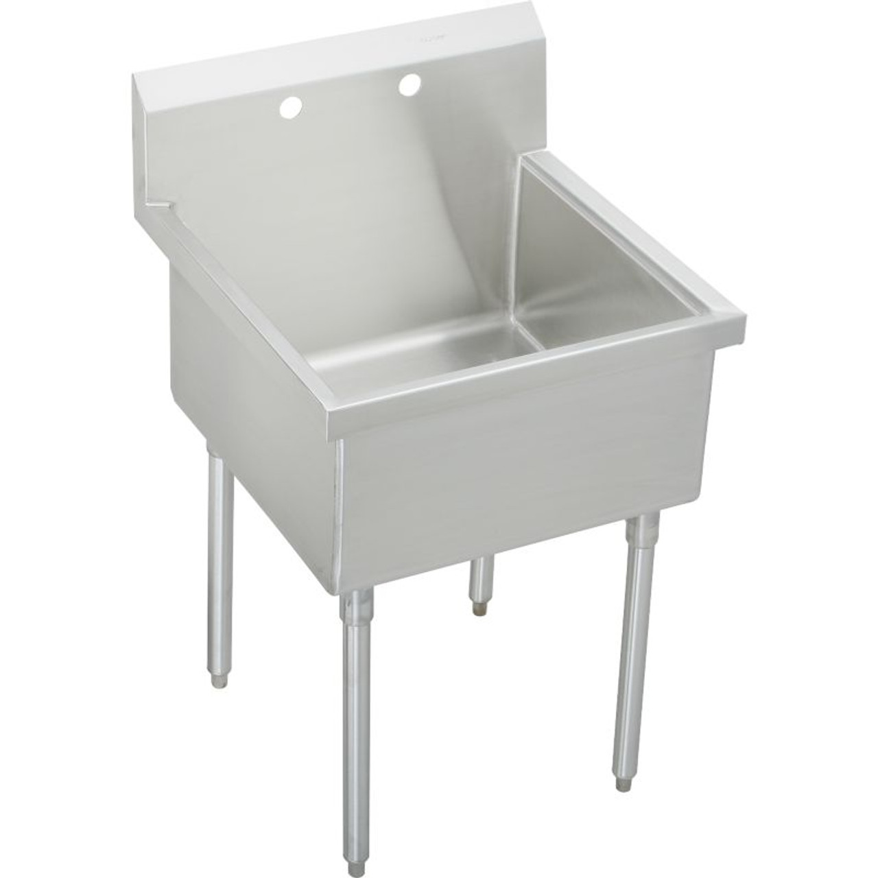 Elkay SS81242 Commercial Scullery Sink with 2 Faucet Holes in Buffed Satin