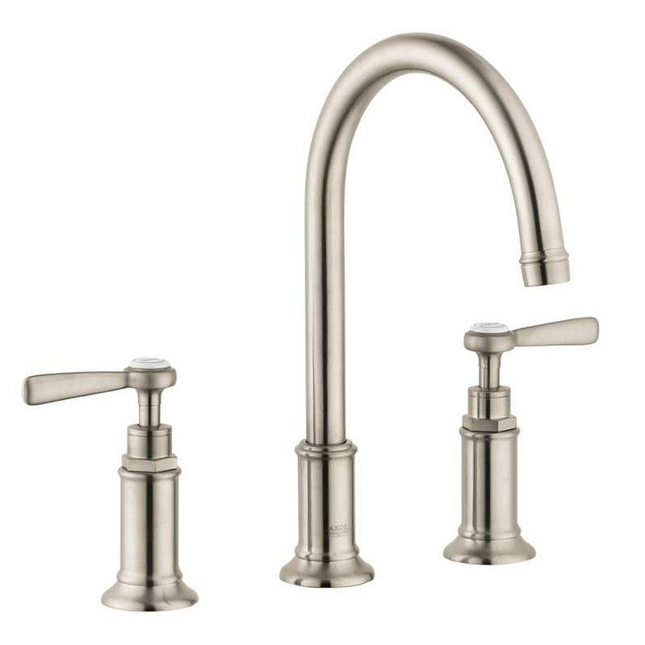 Bathroom Faucet Widespread Faucet with Lever Handles in Brushed Nickel