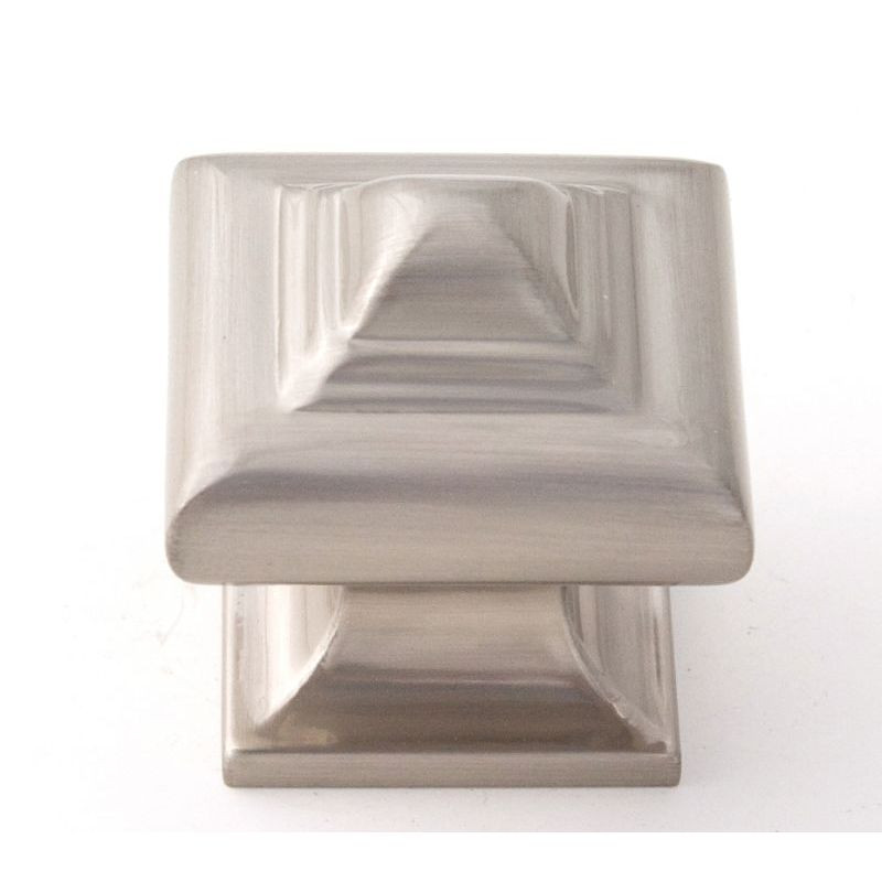 Alno Geometric A1520-SN Knob Transitional 1-1/4-in in Satin Nickel
