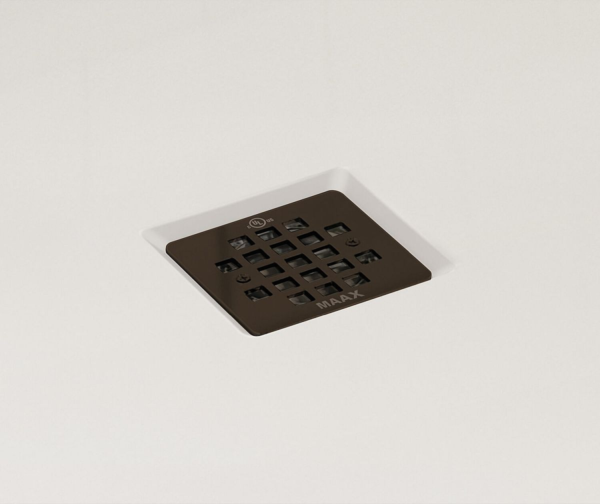 60in x 36in Rectangular Acrylic Shower Base with Square Left Hand Drain, in White