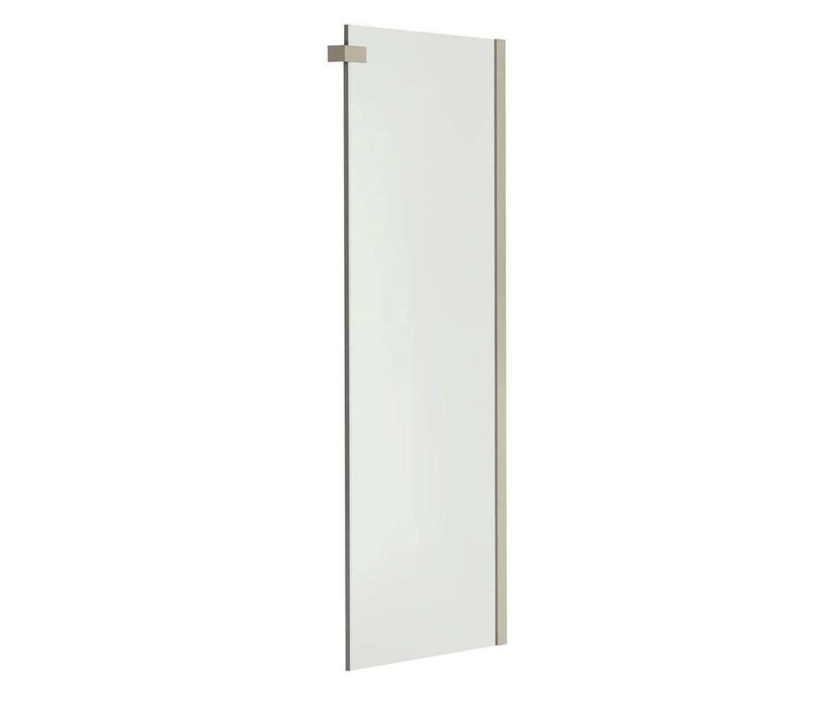 28.75 to 31.875in x 78.75in Maax Halo Clear Glass Frameless Return Panel for 34in Base, in Brushed Nickel