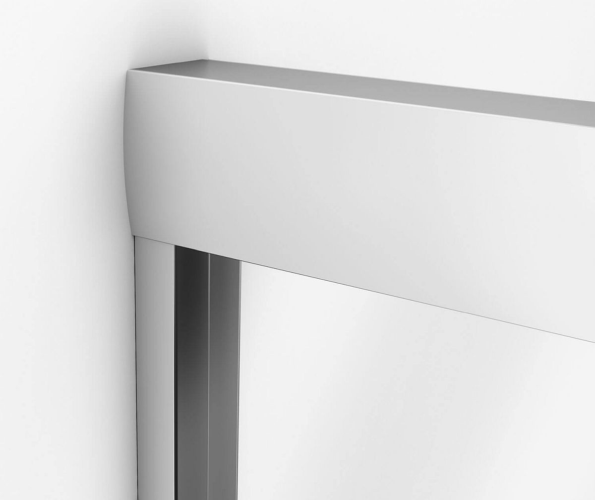 MAAX 134563-900-084-000 43 to 47in x 71in Semi-frameless Slider Alcove Shower Door with Clear Glass, in Chrome