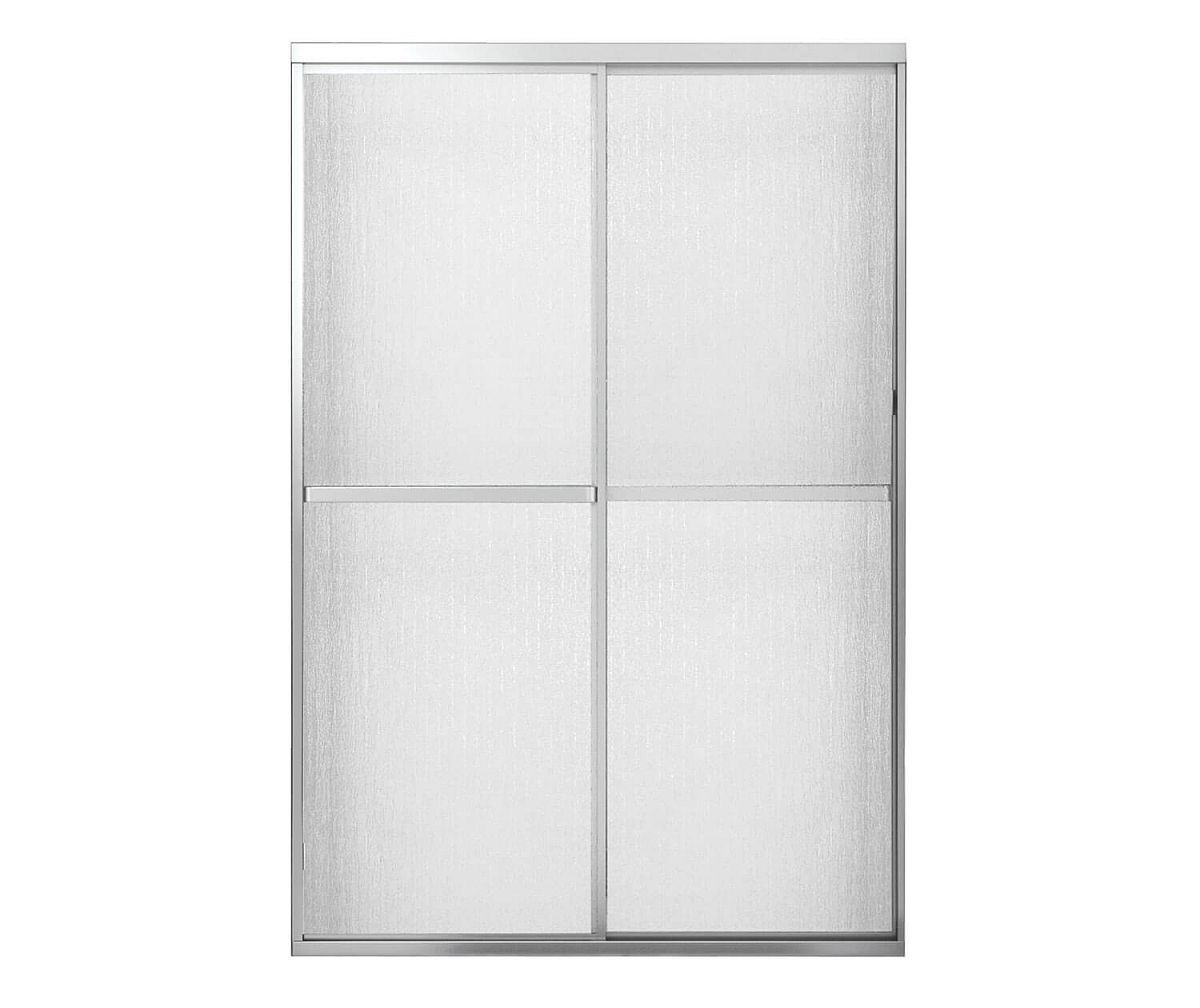 42 to 47.5in x 68in Framed Slider Alcove Shower Door with Raindrop Glass, in Chrome