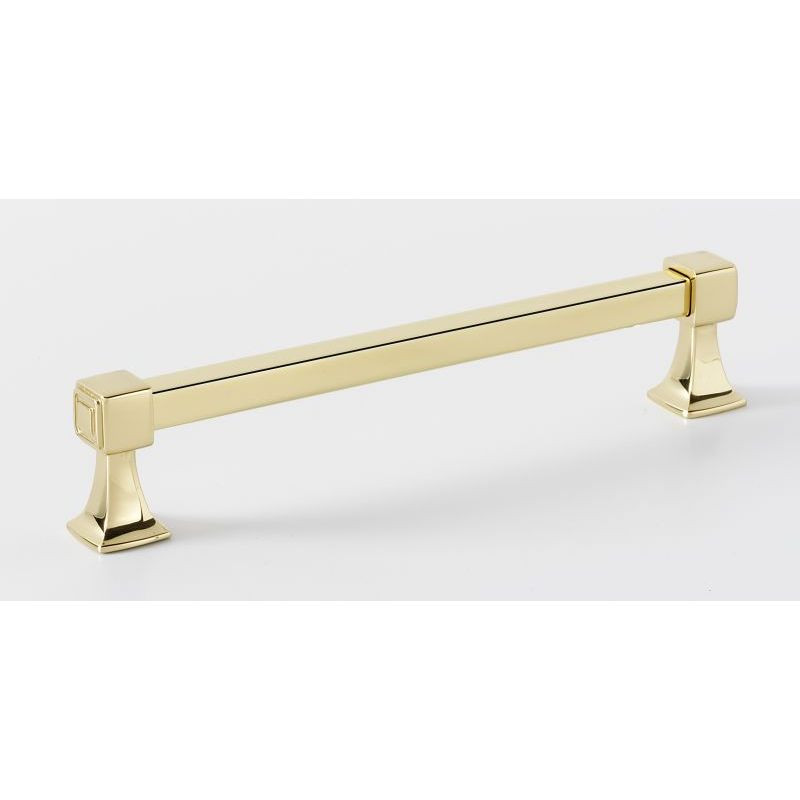 Alno Cube A985-6-PB Modern Pull in Polished Brass
