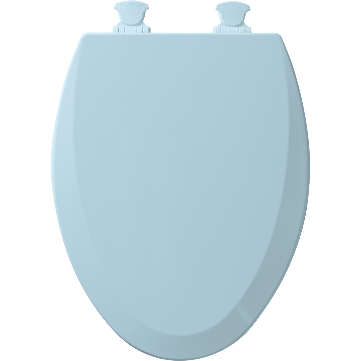 Wood Elongated Toilet Seat in Dresden Blue