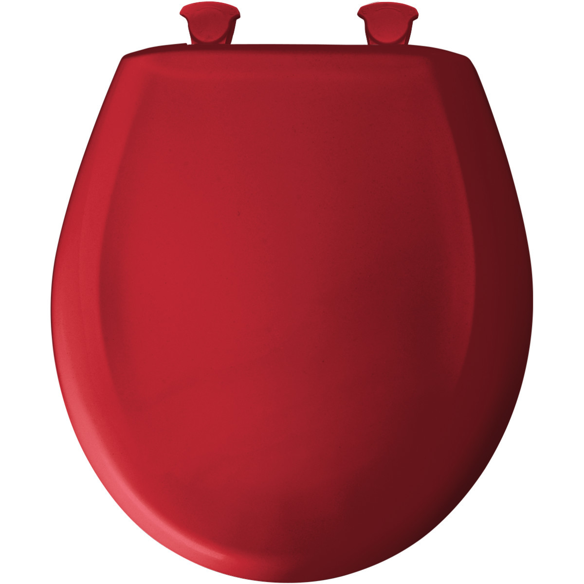 Plastic Round Slow-Close Toilet Seat in Red