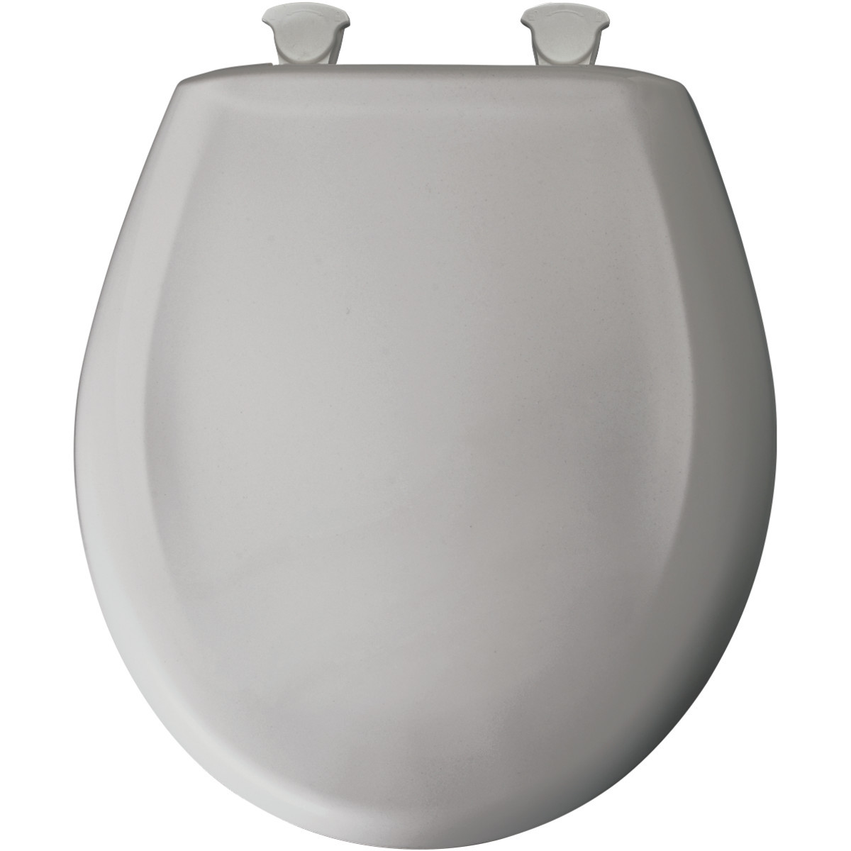 Plastic Round Slow-Close Toilet Seat in Silver