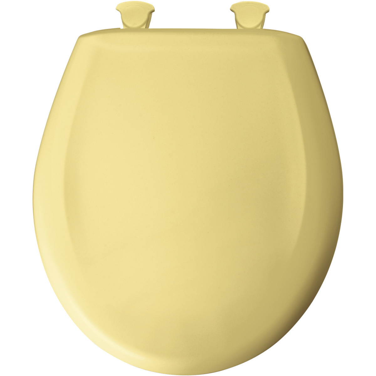 Plastic Round Slow-Close Toilet Seat in Yellow