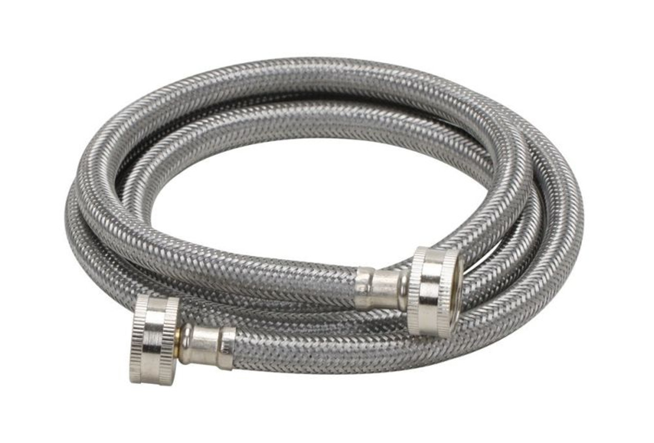Braided Stainless Steel 72-in Washing Machine Connector with 3/4-in Hose Fitting x 3/4-in Hose Fitting