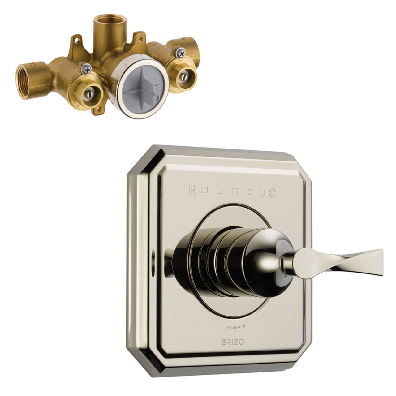 Shower Trim in Polished Nickel