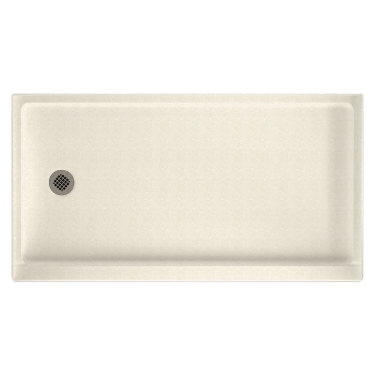 32-in D x 60-in W x 4.3125-in H Solid Surface Shower Base with Left-Hand Drain in Pebble