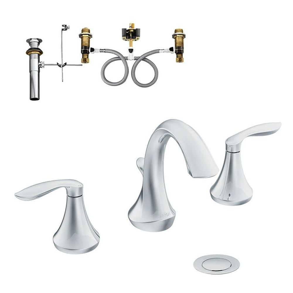 Moen KLEV-D-T6420CR Two-Handle High-Arc Lavatory Faucet in Chrome