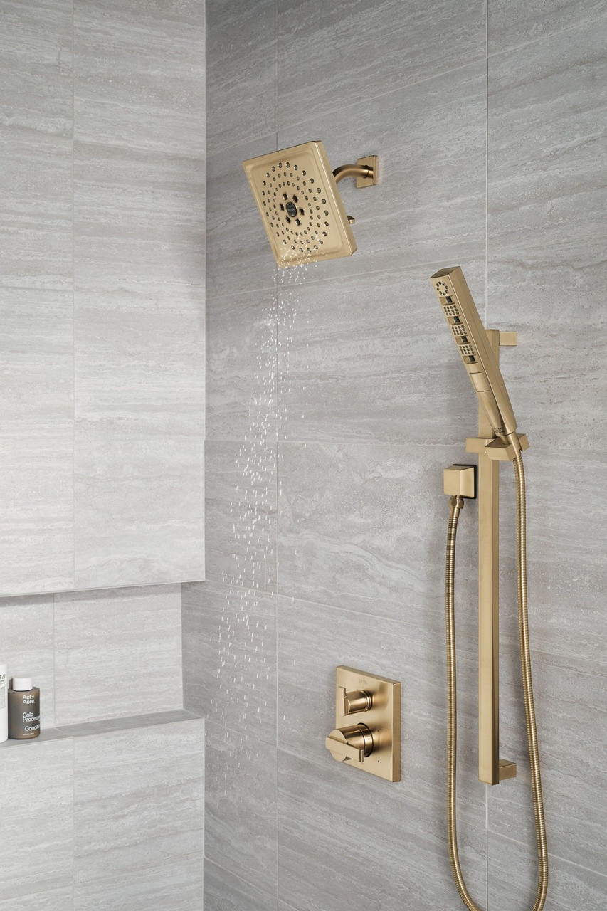 Delta T24867-CZ Ara Angular Modern Monitor 14 Series Valve Trim with 3-Setting Integrated Diverter, Champagne Bronze