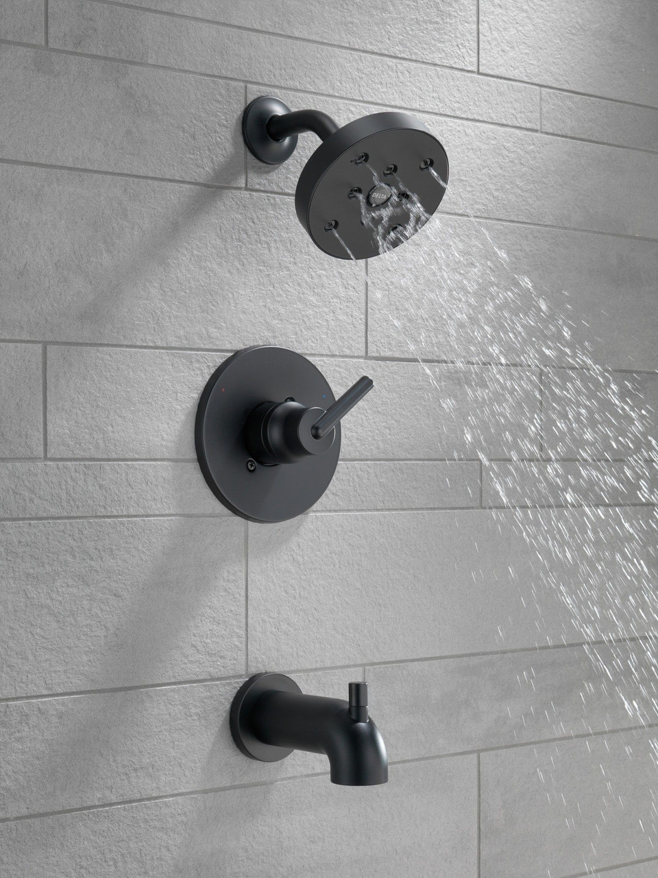 Delta T14459-BL Trinsic Monitor 14 Series Tub & Shower Trim, Matte Black