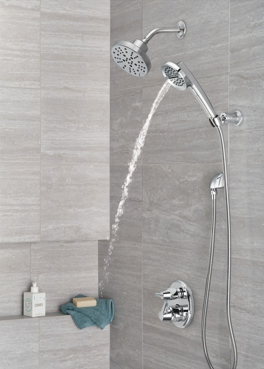 Delta 55386-PR Universal Showering Components 3-Setting Wall Mount Handshower, Lumicoat Chrome