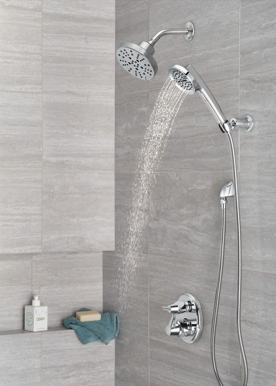 Delta 55386-PR Universal Showering Components 3-Setting Wall Mount Handshower, Lumicoat Chrome