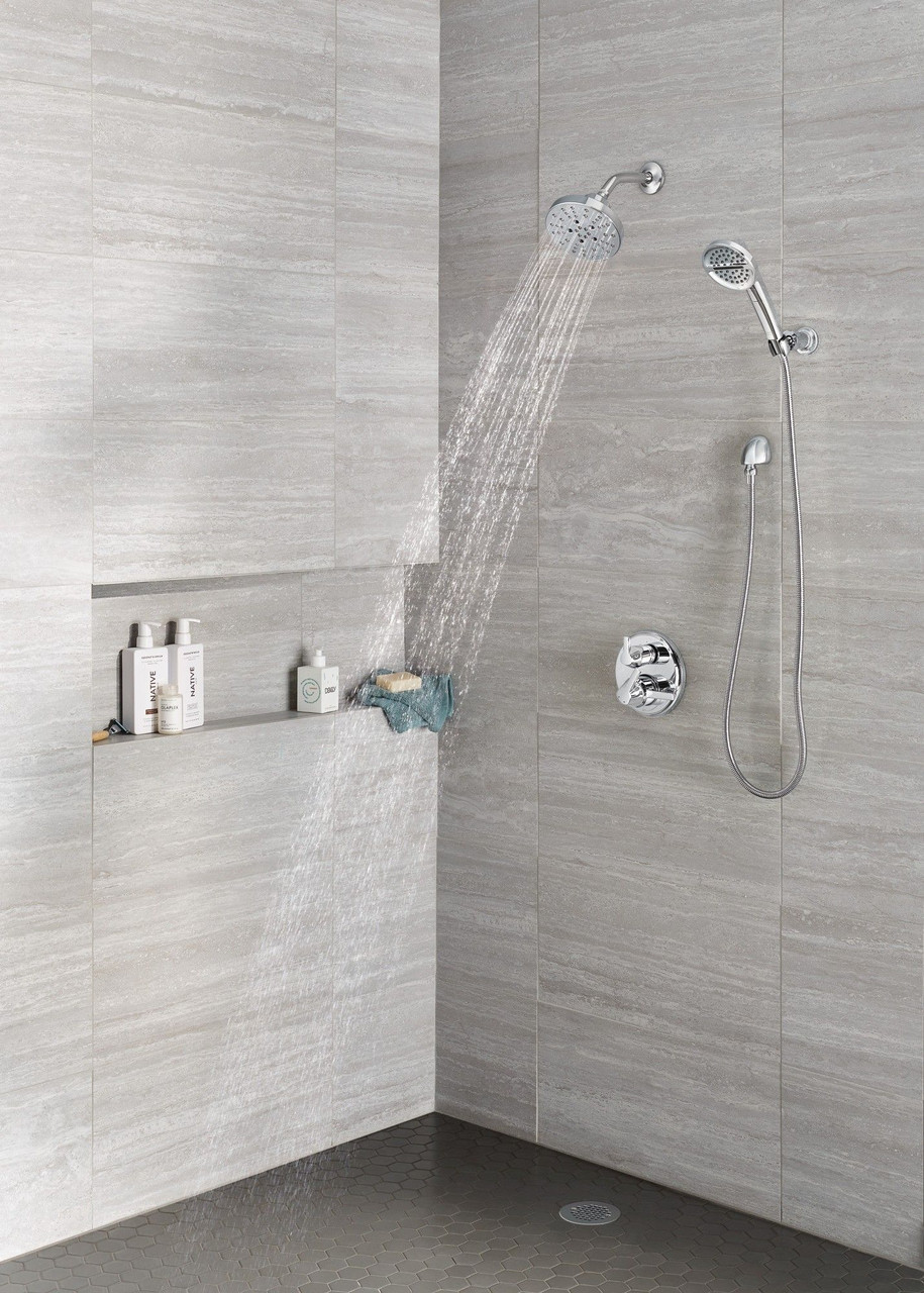 Delta 55386-PR Universal Showering Components 3-Setting Wall Mount Handshower, Lumicoat Chrome