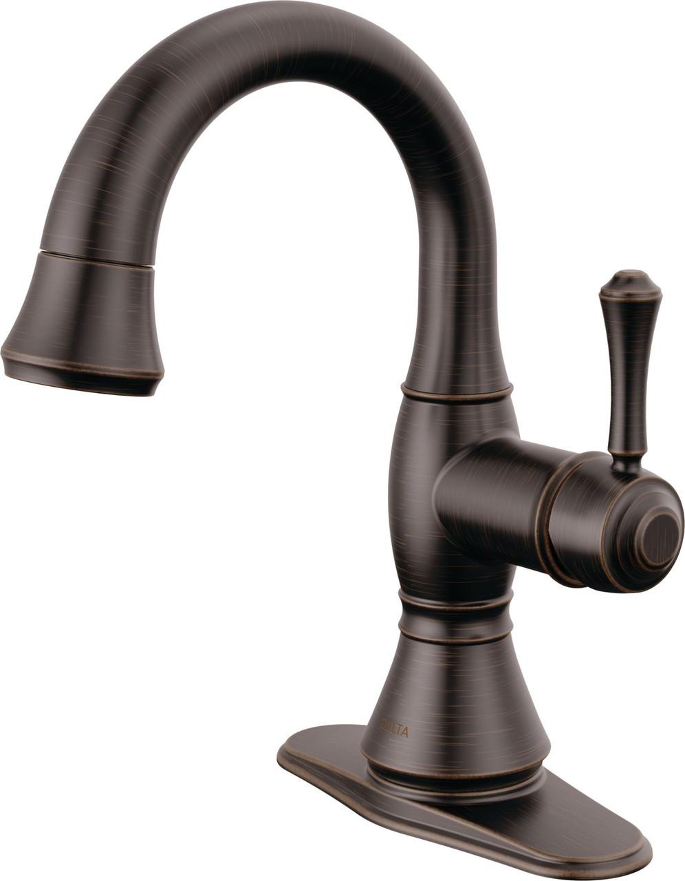 Delta 597-RBPD-DST Cassidy Single Handle Pull Down Bathroom Faucet, Venetian Bronze