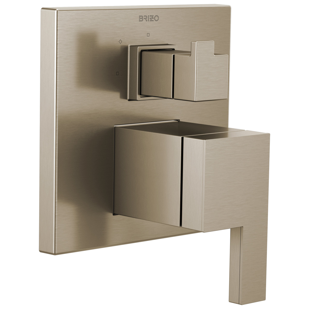 Pressure Balance Valve with Integrated 3-Function Diverter Trim in Brushed Nickel